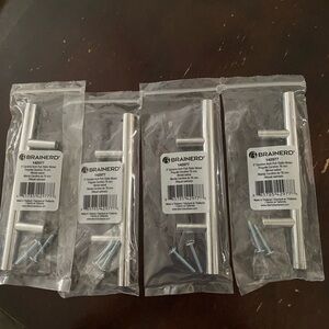 Silver cabinet pulls Set of 4